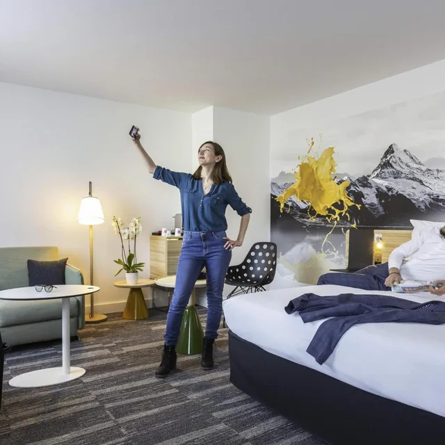 جناح بسرير مزدوج بإطلالة على الجبل، Novotel Annecy Centre 2/3