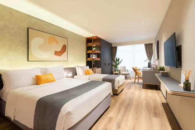 غرفة عائلية ثلاثية بسرير كوين وسرير فردي، Dash Living on Prat 1/4