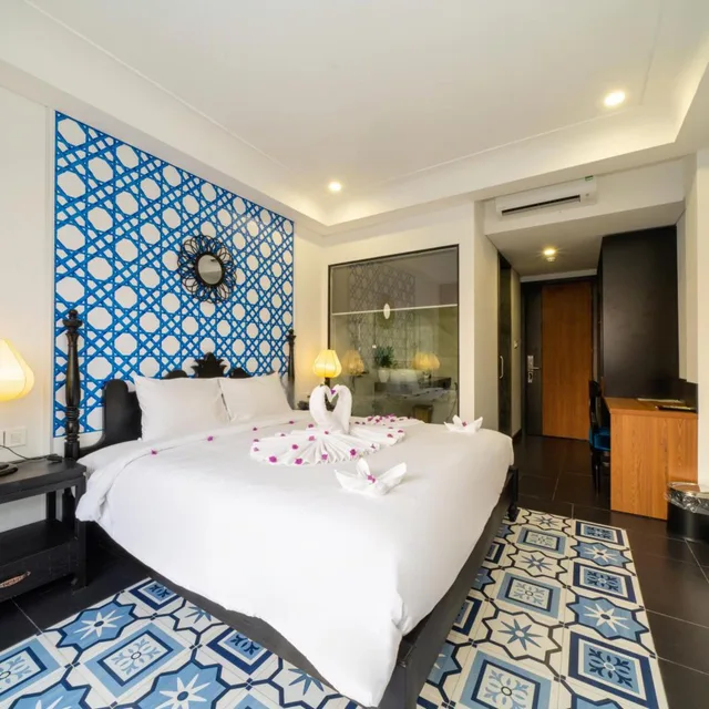 غرفة ديلوكس بسرير مزدوج بشرفة، Thanh Binh Central Hotel 2/4