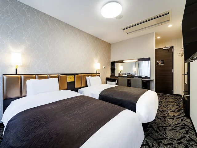 غرفة بسريرين منفصلين للمدخنين، Apa Hotel Miyazaki Nobeoka Ekiminami 1/6