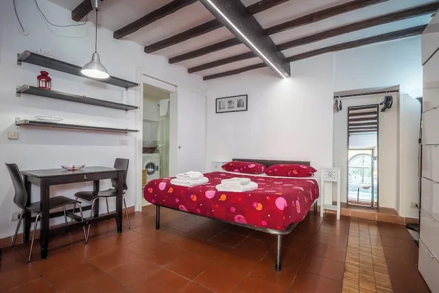 شقة بسرير مزدوج وسرير فردي بإطلالة على المدينة بغرفة نوم واحدة لذوي الإعاقة، Nice Studio in Trastevere 1/10
