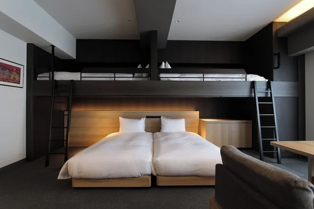 لوفت قياسي بسريرين منفصلين وأسرّة بطابقين مع أريكة، KOKO HOTEL Residence Kyoto Nijo Castle 8/10