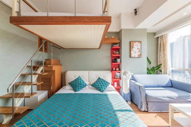 لوفت بسريرين مزدوجين، Hangzhou Yilin Apartments 4/5