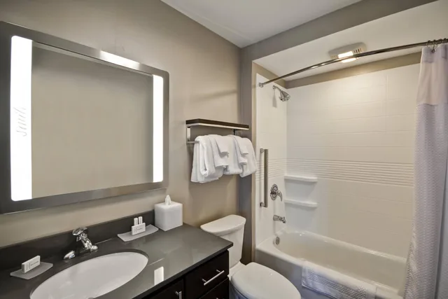 جناح بسرير كوين بغرفة نوم واحدة مع أريكة، TOWNEPLACE SUITES CRANBURY SOUTH BRUNSWICK 2/5