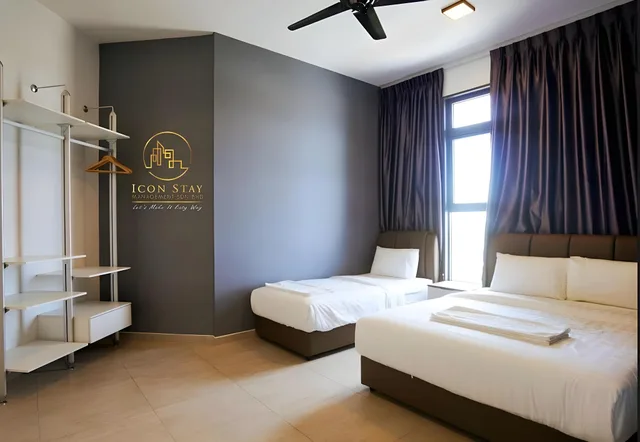 شقة عائلية بسريرين مزدوجين، Atlantis Residence@Iconstay Melaka 1/1