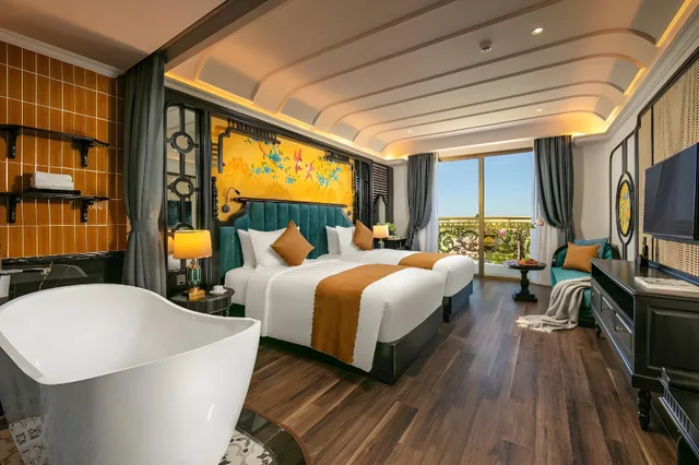 غرفة ديلوكس بإطلالة على المدينة، Grand Sunrise Palace Hoi An 1/1