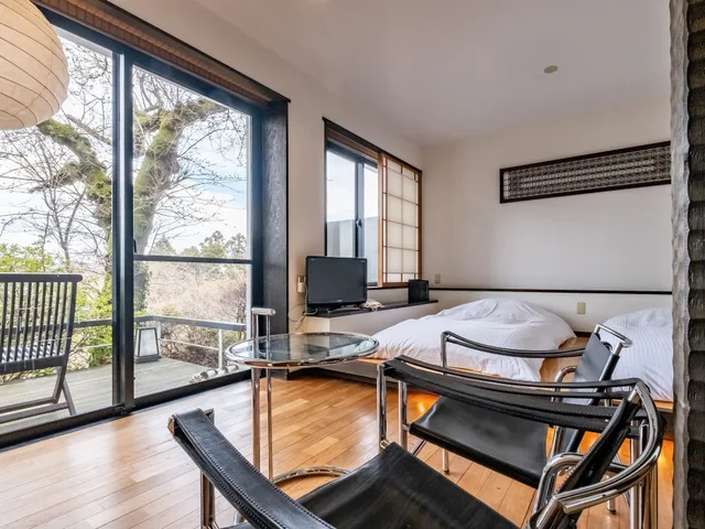 Japanese Western, Guest Room, Double Bed, Outdoor Bath، Hanagokoro 4/6