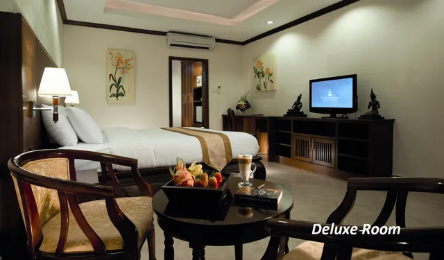 غرفة ديلوكس بسرير مزدوج أو سريرين منفصلين بإطلالة على الحديقة، Thai Garden Resort 1/1