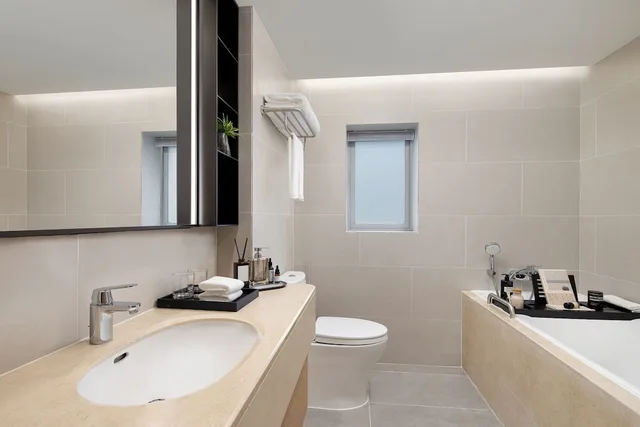 شقة ديلوكس بسرير كينج وسرير كوين بغرفتي نوم، Ascott Guangzhou 7/10