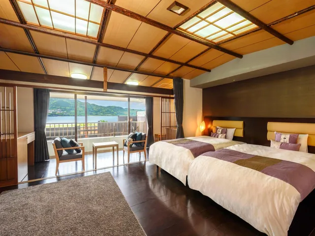 Deluxe, Twin Beds, Ocean View, Outdoor Bath، KATSUURA GYOEN 1/4