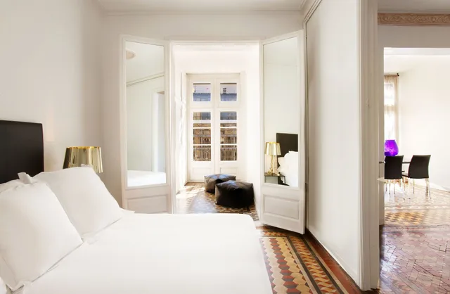 غرفة قياسية بسرير مزدوج مع أريكة، Barcelona Apartment Val 2/7