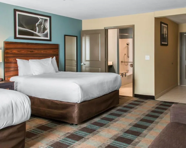 جناح بسريرين كوين بغرفة نوم واحدة مع أريكة، MainStay Suites Cotulla 1/2
