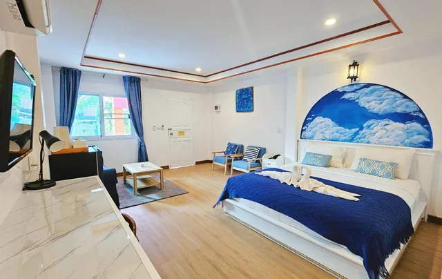كوخ بسرير كينج بإطلالة على الحديقة، Phaithong Sotel Resort 7/10