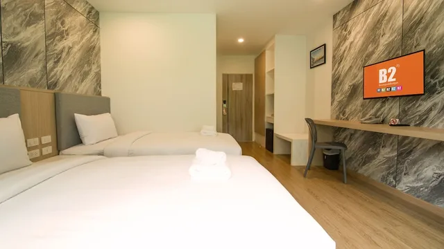 غرفة ديلوكس بسريرين منفصلين بإطلالة على الجبل، B2 Krabi Premier Hotel 3/4