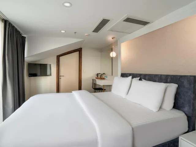 غرفة بسرير كوين بشرفة، Actuel Life Hotel 5/10