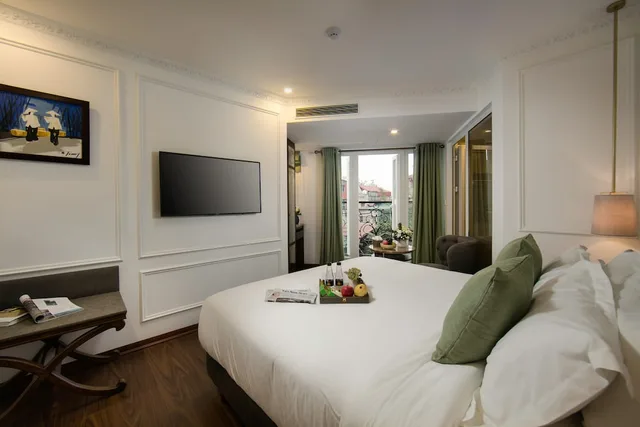 غرفة ديلوكس بسريرين منفصلين بشرفة، Hanoi Allure Hotel 3/7