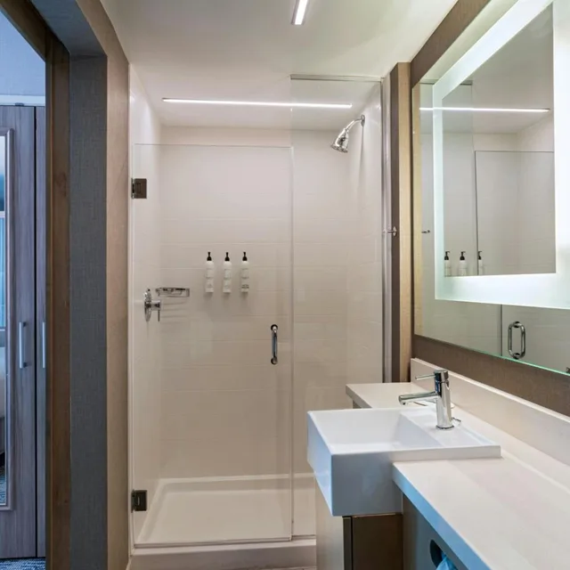 جناح بسرير كينج بإطلالة على البحيرة مع سرير سحّاب إضافي مع أريكة، Springhill Suites Austin Cedar Park 3/4