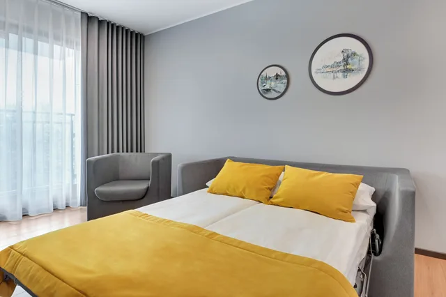 استوديو بزنس بسريرين منفصلين مع أريكة، Hotel Number One by Grano 3/5