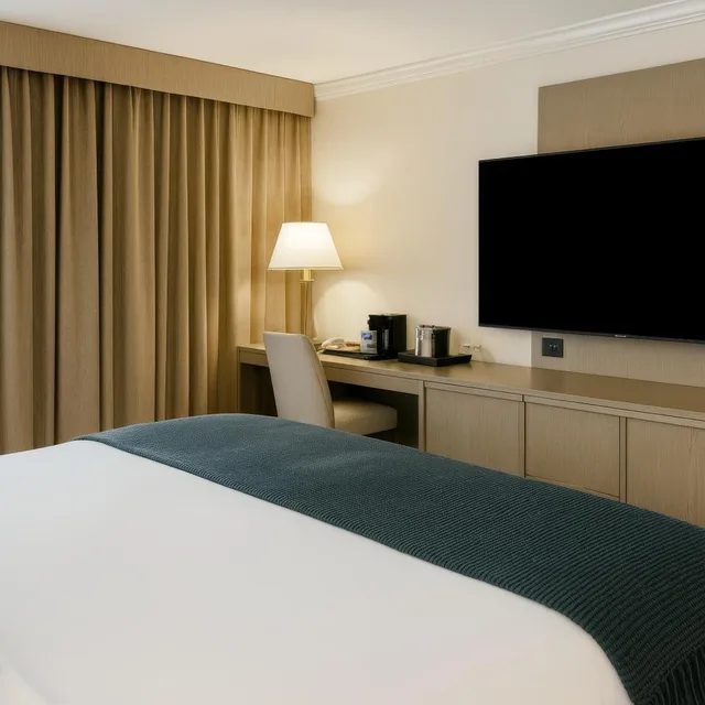 غرفة بسرير كينج بإطلالة على الجبل بحوض استحمام، Ontario Airport Hotel And Conference Center 2/2