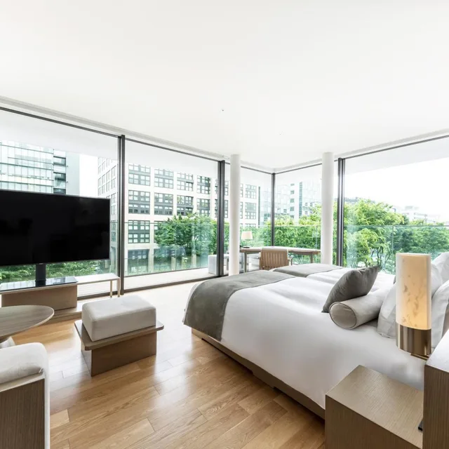 غرفة ركنية بسريرين منفصلين بشرفة، The Royal Park Hotel Iconic Kyoto 3/7