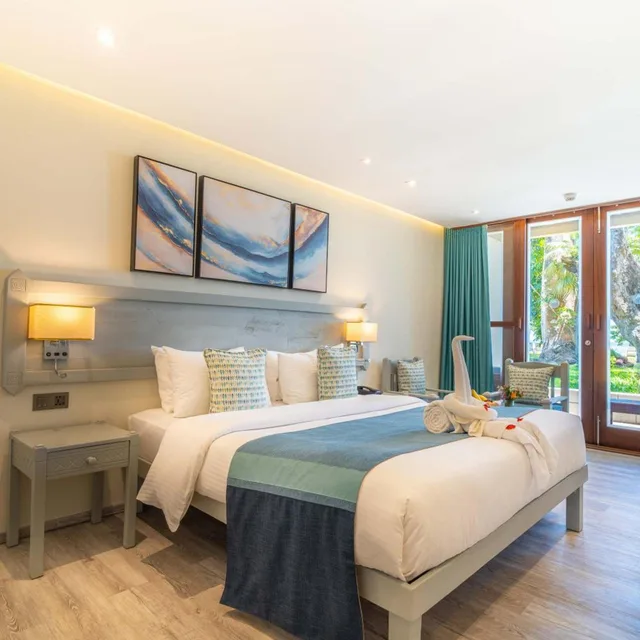 غرفة بسرير مزدوج أو سريرين منفصلين بإطلالة، Baobab Beach Resort 3/10