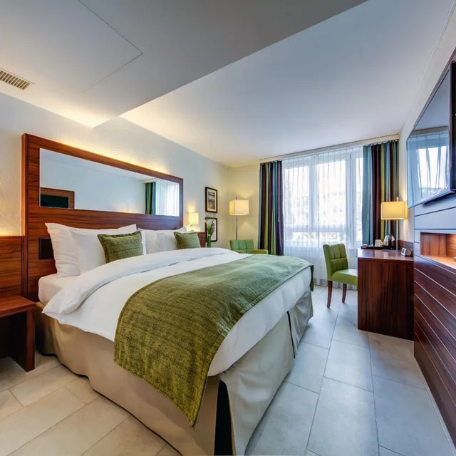 غرفة كومفورت بسرير مزدوج أو سريرين منفصلين بإطلالة على المدينة، Hotel Beaulac 3/6