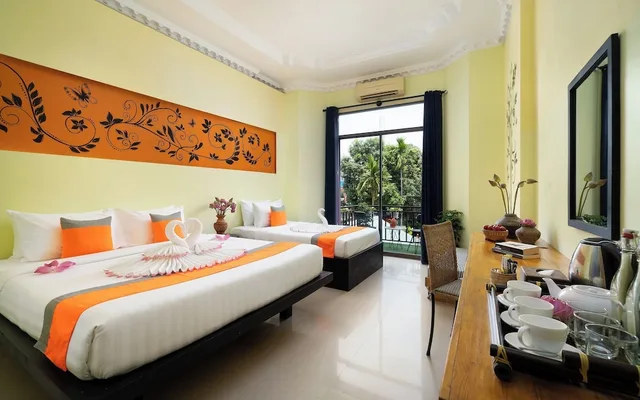 Deluxe, Family, 1 King and 1 Single Beds, Balcony, Central Indochine D Angkor Hotel 2/10