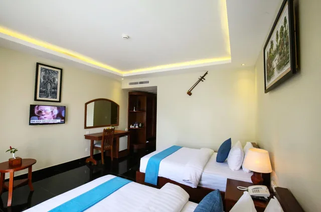 غرفة ديلوكس بسريرين منفصلين بإطلالة على المسبح بشرفة، Chheng Residence 7/10