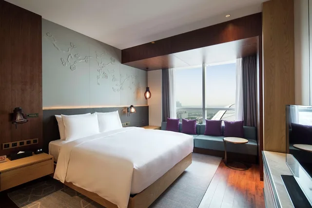 جناح ديلوكس بغرفة نوم واحدة، Hilton Garden Inn Zhuhai Hengqin 2/4