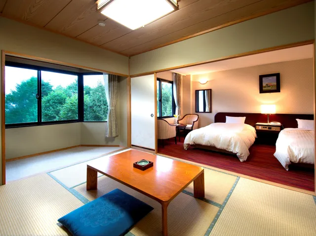 غرفة بأربعة أسرّة وفرشتي فوتون، Hotaka View Hotel 1/1
