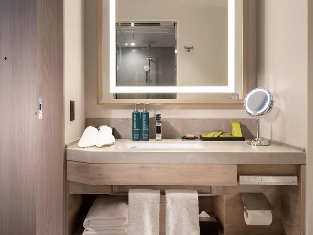 غرفة بريميوم عائلية بسرير كينج وسرير فردي، DoubleTree by Hilton Toyama 3/3