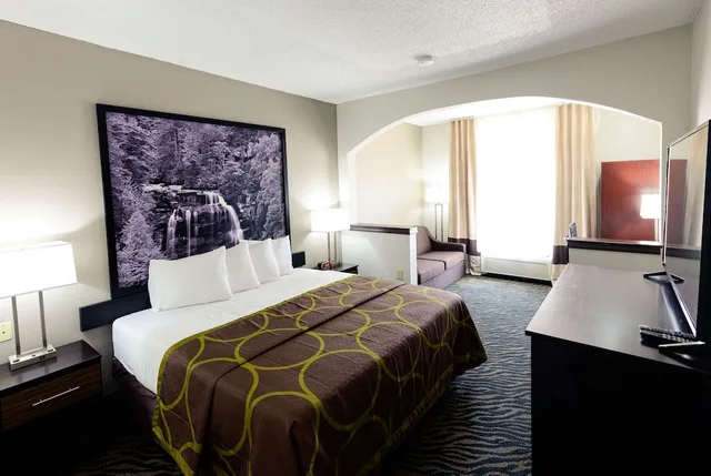 غرفة قياسية بسرير كينج مع أريكة، Super 8 by Wyndham High Point/Greensboro 3/4