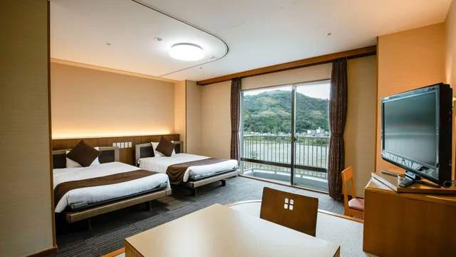 Semi Room, 2 Semi Double Beds، Kamenoi Hotel Kochi 1/1