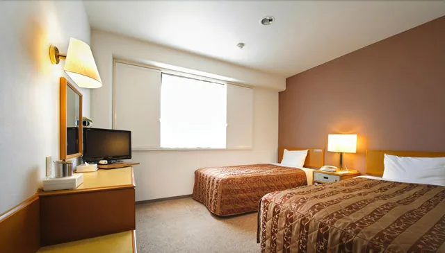 غرفة بسريرين منفصلين للمدخنين، Bells's Inn Maebashi 1/2