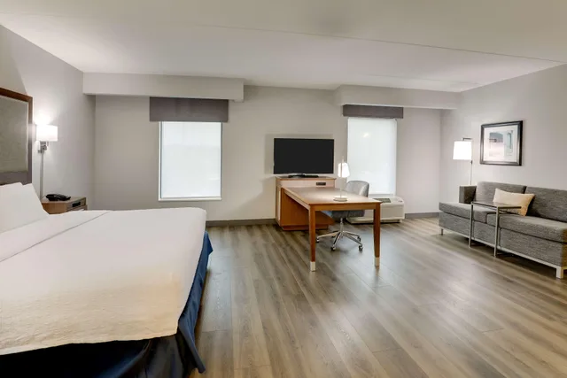 غرفة بسرير كينج بإطلالة على المدينة مع أريكة، Hampton Inn & Suites Rome 2/4