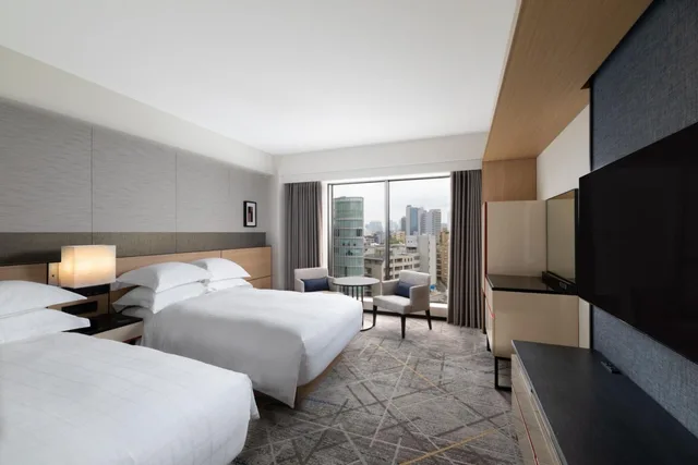 غرفة ديلوكس بسريرين منفصلين بإطلالة على المدينة، Sheraton Miyako Hotel Tokyo 3/5