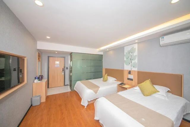 غرفة قياسية بسريرين منفصلين، Greentree Inn Wenzhou Xiaonanmen Express Hotel 2/2
