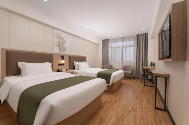 غرفة بزنس بسريرين منفصلين، GreenTree Inn Wuxi City Liangxi District Jinshan North Industrial Park West Jianghai Road Hotel 1/3