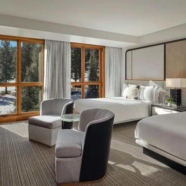 غرفة ديلوكس بسرير كوين بإطلالة على الجبل، The Ritz Carlton Lake Tahoe 5/6