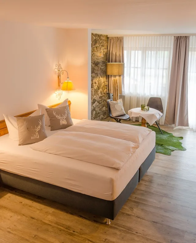 غرفة كومفورت بسرير كينج بإطلالة على الحديقة، Landhotel Goldenes Kreuz 7/10