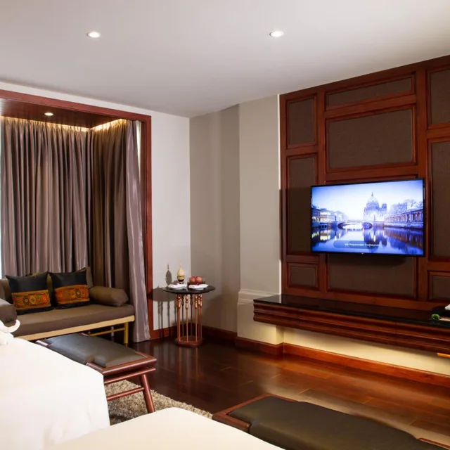 غرفة ديلوكس بسريرين منفصلين في الملحق، Ratilanna Riverside Spa Resort Chiang Mai 5/10