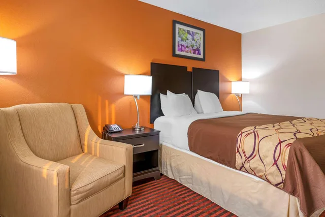 غرفة بسرير كوين لذوي الإعاقة، Rodeway Inn Coopersville, MI 3/4