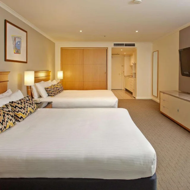 غرفة اقتصادية بسريرين منفصلين، Rydges Darling Square Apartment Hotel 2/4