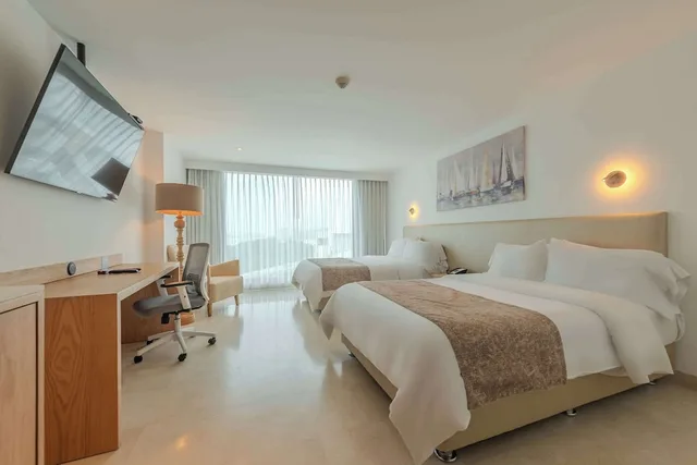غرفة بسريرين مزدوجين، Radisson Cartagena Ocean Pavillion Hotel 2/3