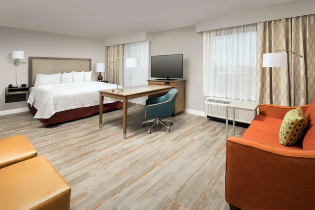 غرفة بسرير كينج مع أريكة لذوي الإعاقة، Hampton Inn & Suites San Antonio Lackland Afb Seaworld 1/2