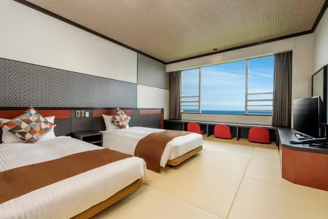 Japanese, Horizon, Twin Beds، Hotel New Akao 1/4