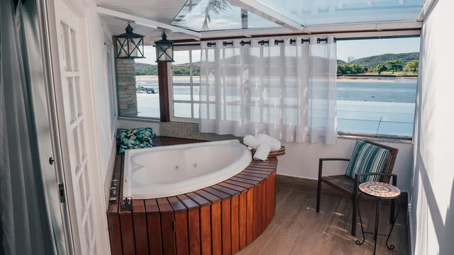 جناح تنفيذي بسرير كوين بإطلالة على البحيرة، Hotel Boutique Recanto Da Passagem 6/7