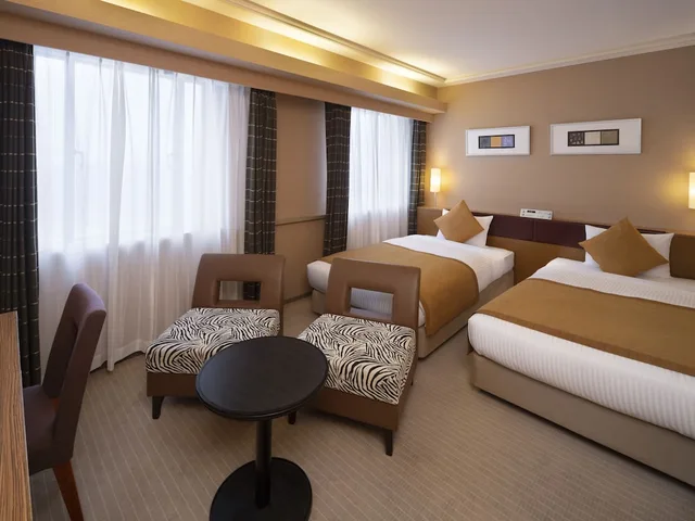 غرفة ديلوكس بسريرين منفصلين لغير المدخنين، Art Hotel Joetsu 2/3