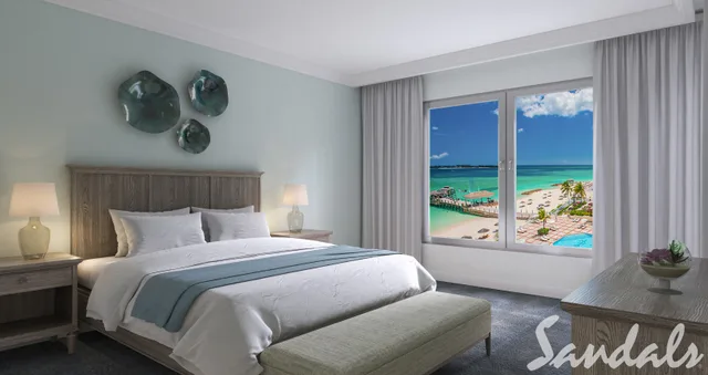 1 Bedroom, Honeymoon, West Bay, Suite, Ocean View, Butler، Sandals Royal Bahamian - Adults Only 1/4
