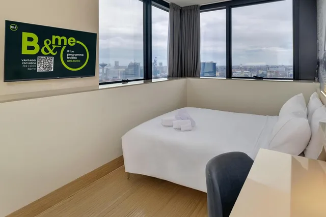 غرفة بسرير كوين بإطلالة، B&B Hotel Milano - Sesto 5/10